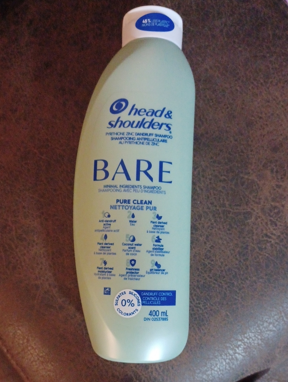 4/$40 New Head & Shoulders Bare Pure Clean Shampoo - 400 mL